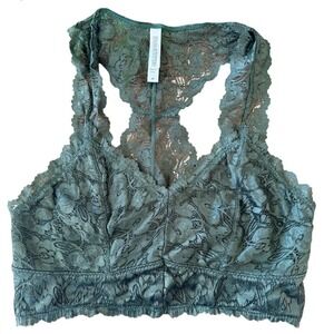 Zenana Olive Green Lace Racerback Bralette Medium M